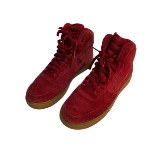 Men's Nike Air Force 1 High 07 LV8 Gym Red Gum Suede Size 10.5 806403-601